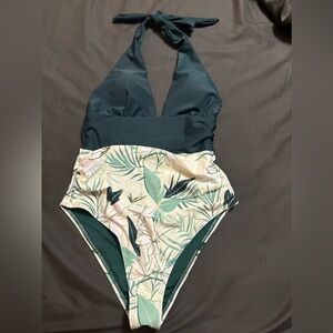 One piece brand bathing suit